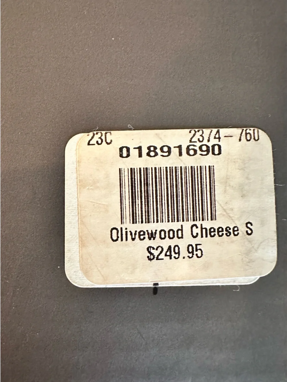 Williams Sonoma Olivewood Cheese Board with White Ceramic Dishes